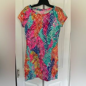 LILLY PULITZER SANIBEL Electric Feel Good Short Sleeve Shirt Dress Womens Sz XXS